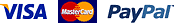 Visa Mastercard and Paypal logos